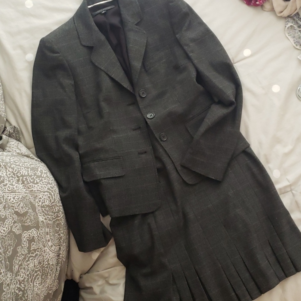 Gorgeous black and gray plaid Anne Klein